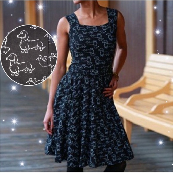 Effie’s Heart Dresses & Skirts - {Effie’s Heart} Dress Black Dogs Dachshund Print
